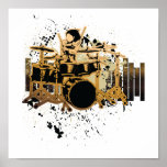 grunge drummer design posters