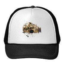 grunge drummer design trucker hats