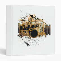 grunge drummer design vinyl binders