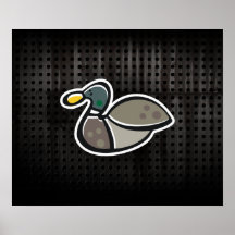 Grunge Duck Print