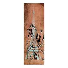 Grunge Eiffel Tower Bookmark Business Card