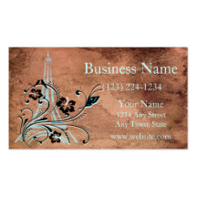 Grunge Eiffel Tower Business Card