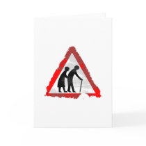 Grunge Elderly People Sign Cards