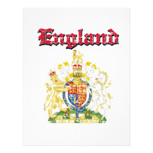 Grunge England coat of arms designs Custom Letterhead