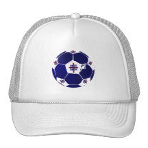 Grunge England Soccer 3 lions soccer ball art Mesh Hat