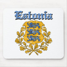 Grunge Estonia coat of arms designs Mousepad