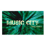 Grunge Explosion Music Business Card - Aqua Green