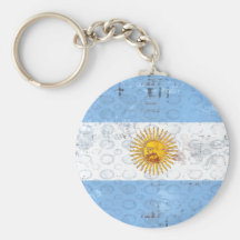 Grunge flag of Argentina for La Albiceleste fans Keychain