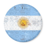 Grunge flag of Argentina for La Albiceleste fans Magnets