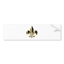 Grunge Fleur de Lis/black + gold