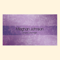 Grunge Floral Purple Trendy Business Card business cards