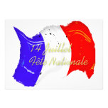 Grunge French Flag Party Invitation Template