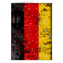 Grunge German flag Greeting Card