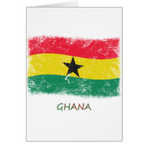 Grunge Ghana Flag Cards