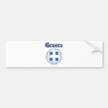 Grunge Greece coat of arms designs Bumper Sticker