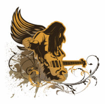 grunge guitar angel dude cut out
