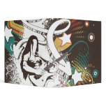 grunge guitarist rock and roll rocker 3 ring binder
