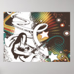 grunge guitarist rock and roll rocker posters