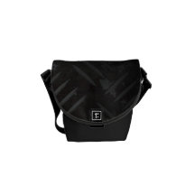 Grunge Hazard Stripes Diamond Plate Courier Bag
