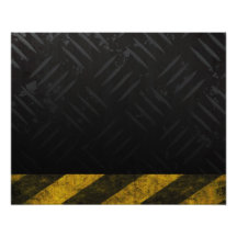 Grunge Hazard Stripes Diamond Plate Photograph