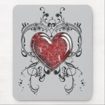 Grunge Heart mousepads