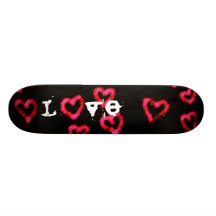 grunge hearts skate board decks