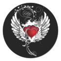 Grunge Hearts Wings stickers