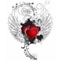 Grunge Hearts Wings t-shirts