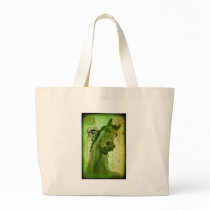 Grunge Horse Postcard-Like Canvas Bags