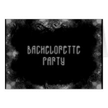 Grunge Invite 1  Bachelorette Party - B&W Greeting Card