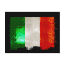 Grunge Italian flag of Italy vintage retro style Postcard