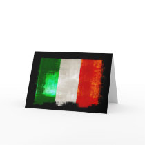 Grunge Italy flag for Italians of Italia - forza Cards