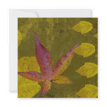 Grunge Leaves Notecards Personalized Invite