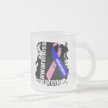 Grunge Male Breast Cancer Awareness Coffee Mugs