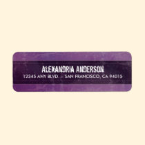 Grunge Marble Return Address Label (purple) labels