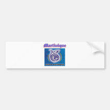 Grunge Martinique coat of arms designs Bumper Sticker