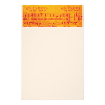 Grunge music customized stationery