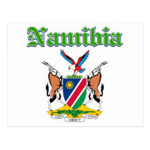 Grunge Namibia coat of arms designs Postcard