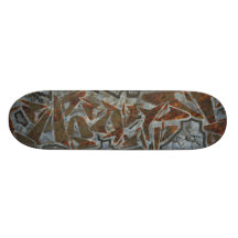 Grunge Orange Graffiti Skateboard