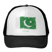 Grunge Pakistan Flag Trucker Hat