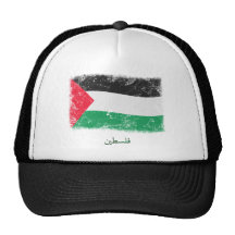 Grunge Palestine Flag Mesh Hat