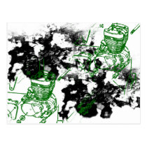Grunge Pattern 201 postcards