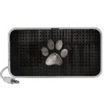 Grunge Paw Print Laptop Speakers