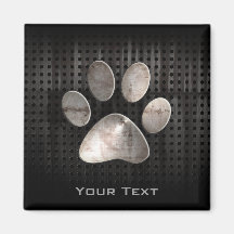 Grunge Paw Print Refrigerator Magnet