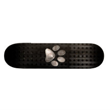 Grunge Paw Print Skate Boards
