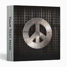 Grunge Peace Sign Binder