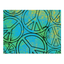 GRUNGE PEACES POSTCARDS