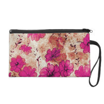 Grunge Pink Floral bagettes bags