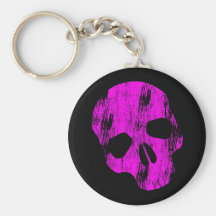 GRUNGE PINK SKULL KEYCHAINS