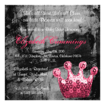 Grunge Punk Rock Baby Shower Invites cute sassy